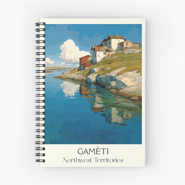 Item preview, Gamètì Northwest Territories Retro Lakeside Community Art designed and sold by TuncGK.