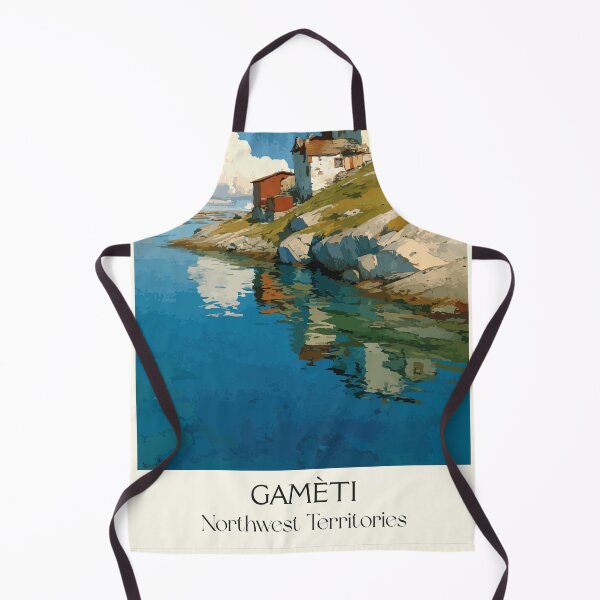 Item preview, Gamètì Northwest Territories Retro Lakeside Community Art designed and sold by TuncGK.