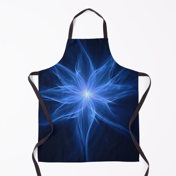 Item preview, Radiant Energy Bloom — Blue Light Flower Abstract Poster designed and sold by LunaPoster.