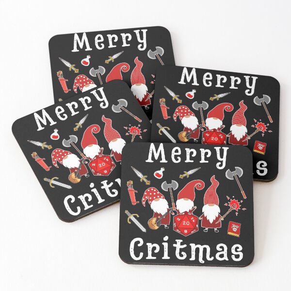 Item preview, DND CHRISTMAS, Merry Critmas, dungeons and dragons gnomes designed and sold by DungeonAtelier.