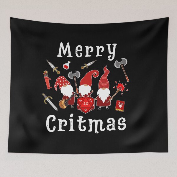 Item preview, DND CHRISTMAS, Merry Critmas, dungeons and dragons gnomes designed and sold by DungeonAtelier.