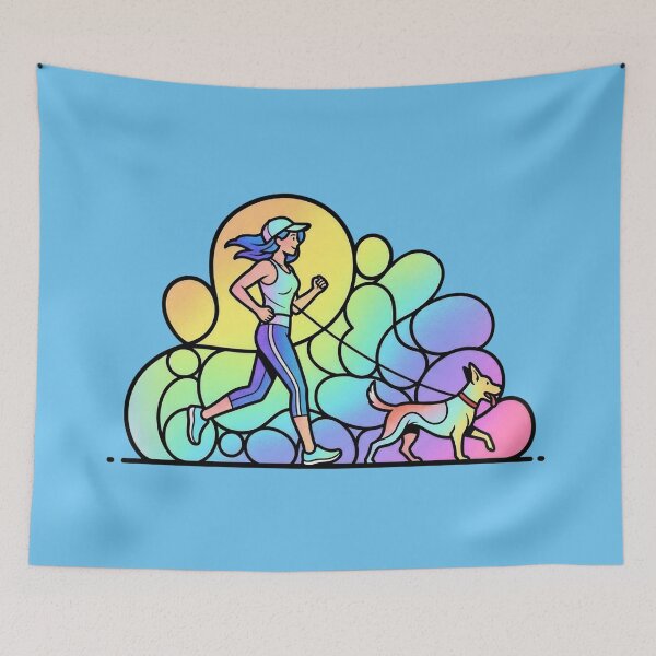 Item preview, Woman Jogging with Dog designed and sold by KiwiRider.