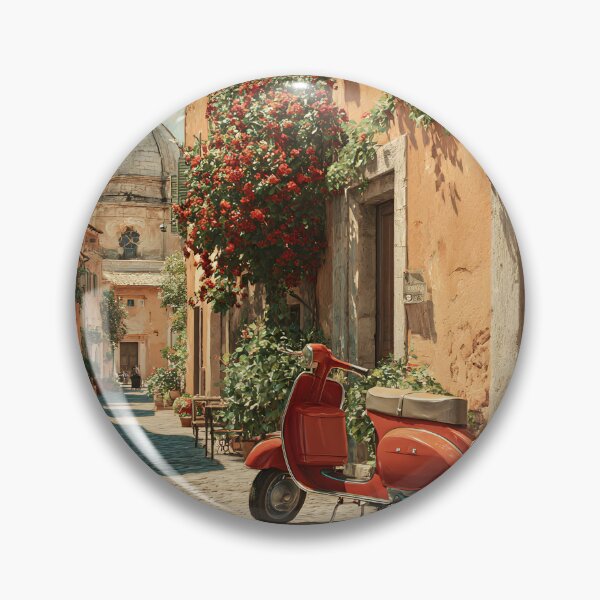 Item preview, Rome Retro Travel Art with Vintage Scooter and Dome View designed and sold by daila70.