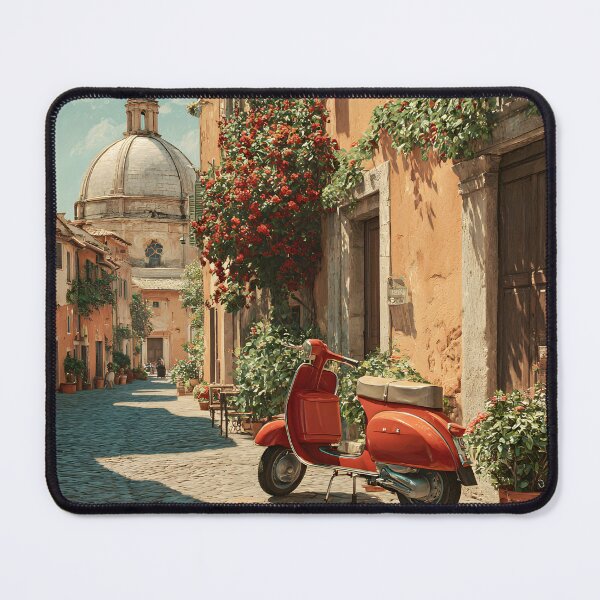 Item preview, Rome Retro Travel Art with Vintage Scooter and Dome View designed and sold by daila70.