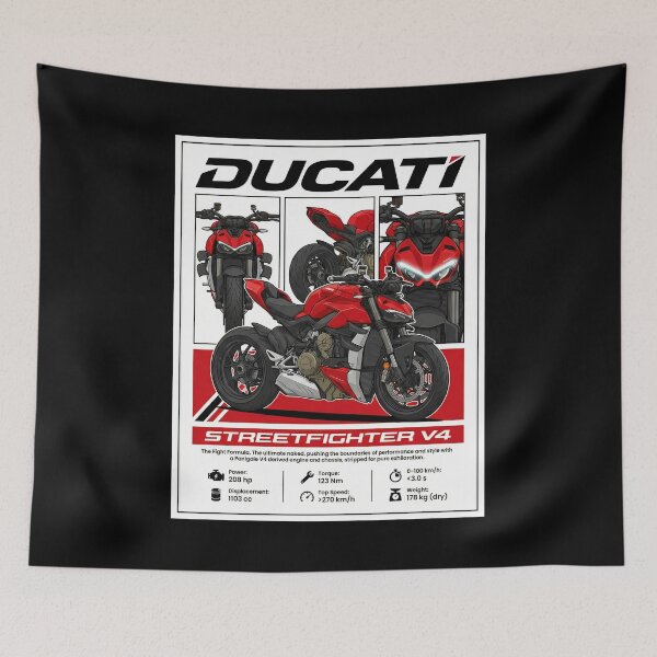 Item preview, Ducati Streetfighter V4 - Vector Art - Poster designed and sold by enzoade.