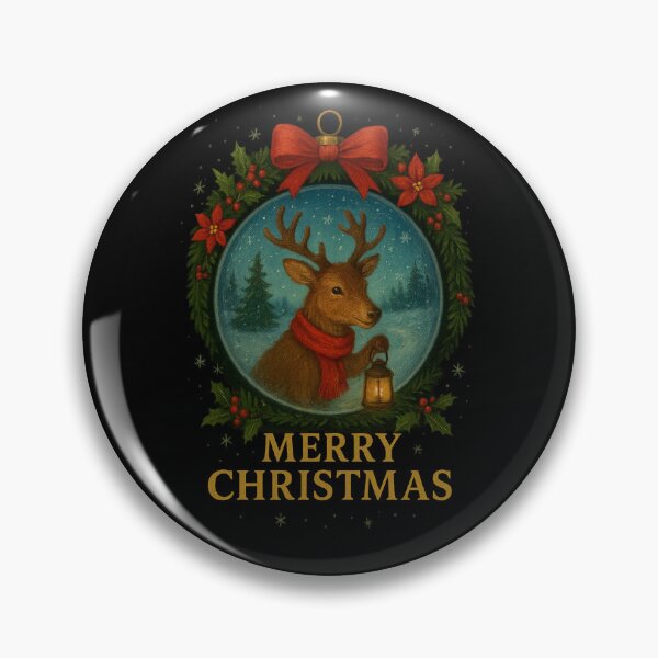Item preview, Christmas Deer with Lantern – Vintage Holiday Illustration designed and sold by Animal Puns.