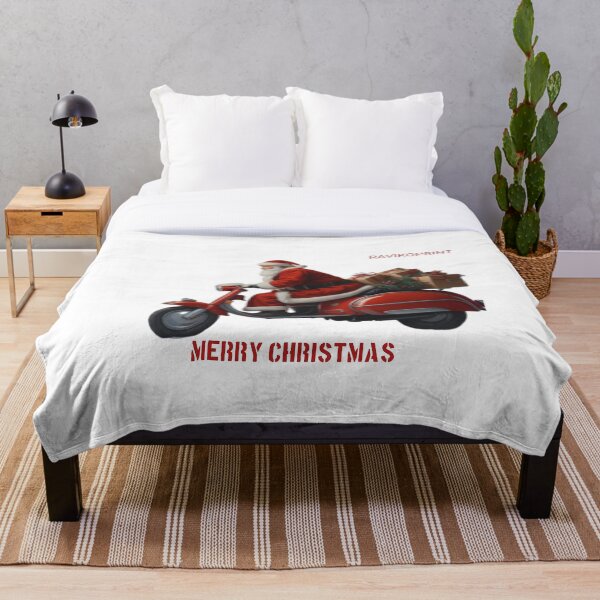 Item preview, Santa Riding a Three-Wheel Motorcycle – Funny Christmas Biker Design by RavikoPrint designed and sold by RavikoPrints.
