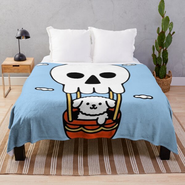 Item preview, Cute Dog in Skull Balloon - Fun Flight designed and sold by ArtPandax.