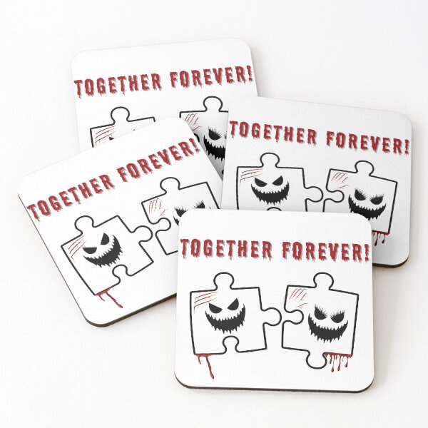 Item preview, Horror Puzzle Pieces 'TOGETHER FOREVER' | Scary Couple Gothic Design designed and sold by EchoPrint Co..