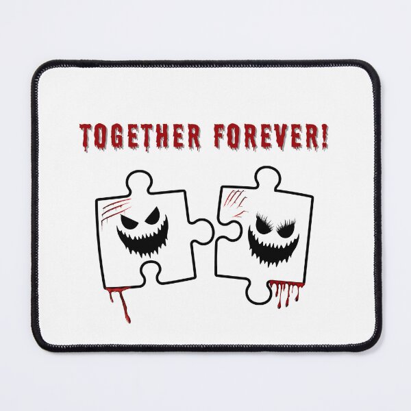 Item preview, Horror Puzzle Pieces 'TOGETHER FOREVER' | Scary Couple Gothic Design designed and sold by EchoPrint Co..