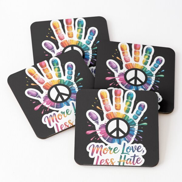 Item preview, Hand Print Hippie Peace Sign More Love Less Hate designed and sold by MuteElevent.