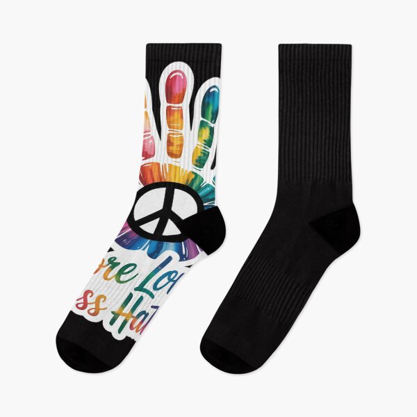 Item preview, Hand Print Hippie Peace Sign More Love Less Hate designed and sold by MuteElevent.