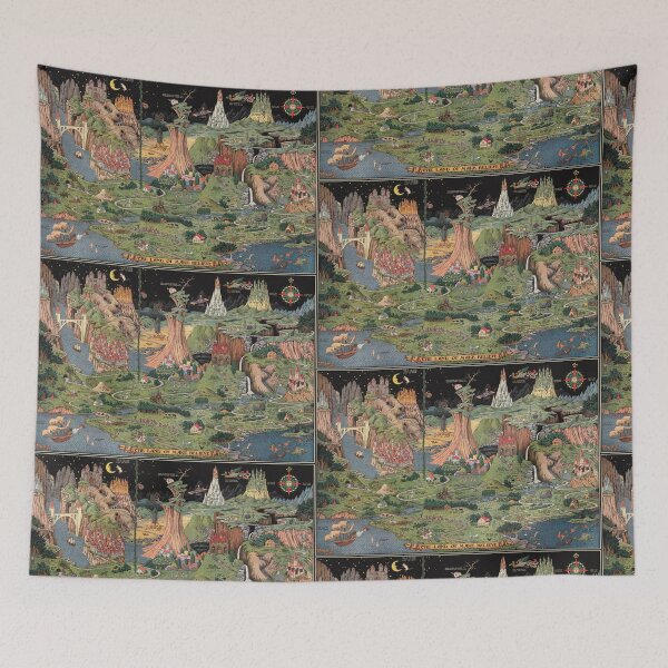 Item preview, Vintage 1930 Land of Make Believe Fantasy Map designed and sold by TeeARTHY.