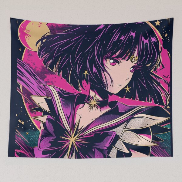 Item preview, Sailor Saturn Retro Vaporwave Poster  designed and sold by AnimeArsenalPrints.