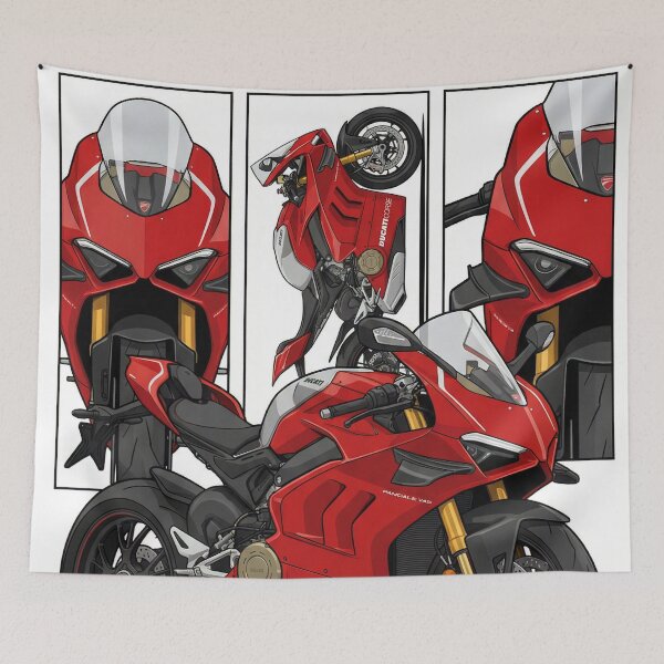 Item preview, Ducati Panigale V4S - Vector Art - Poster designed and sold by enzoade.