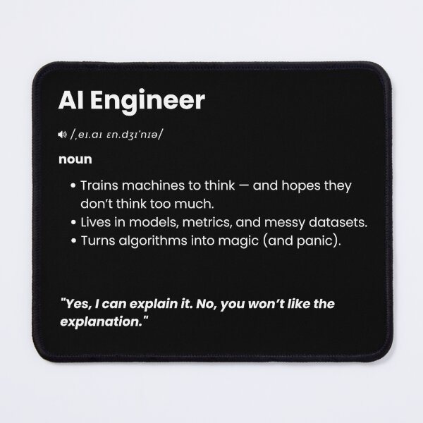Item preview, AI Engineer Definition | Funny Machine Learning Gift for Data & AI Professionals designed and sold by Yuli Club.