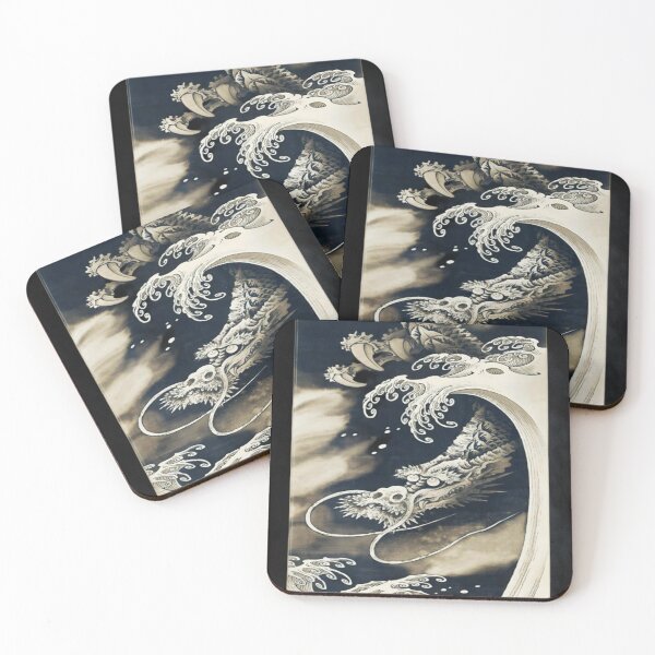 Item preview, Japanese Dragon in Waves – Vintage Ukiyo-e Mythic Art designed and sold by Vintage by Kaya.