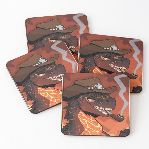 Item preview, Rugged Magma Dragon Sheriff Smoking A Pipe designed and sold by KaMow.