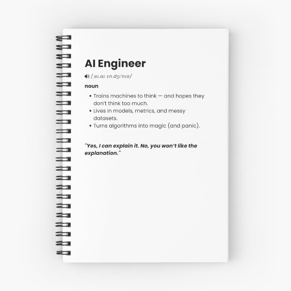 Item preview, AI Engineer Definition | Funny Machine Learning Gift for Data & AI Professionals designed and sold by Yuli Club.
