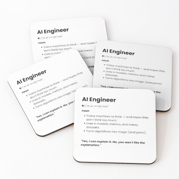 Item preview, AI Engineer Definition | Funny Machine Learning Gift for Data & AI Professionals designed and sold by Yuli Club.