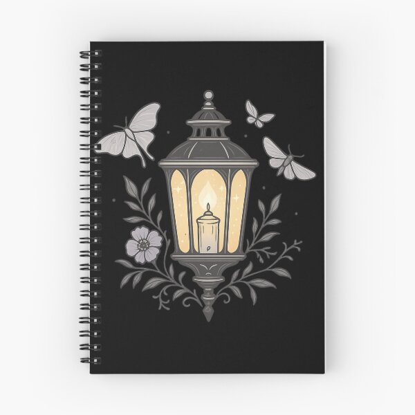 Item preview, Gothic Lantern with Moths – Cozy Witchcore Cottage Goth Light Art designed and sold by Mouraludia.