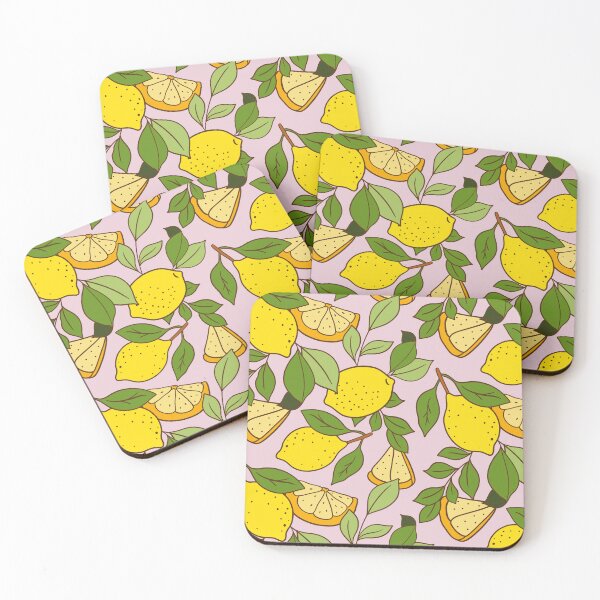 Item preview, Bright Yellow Hand-Drawn Lemon Citrus Pattern designed and sold by Olive Lane Creative.