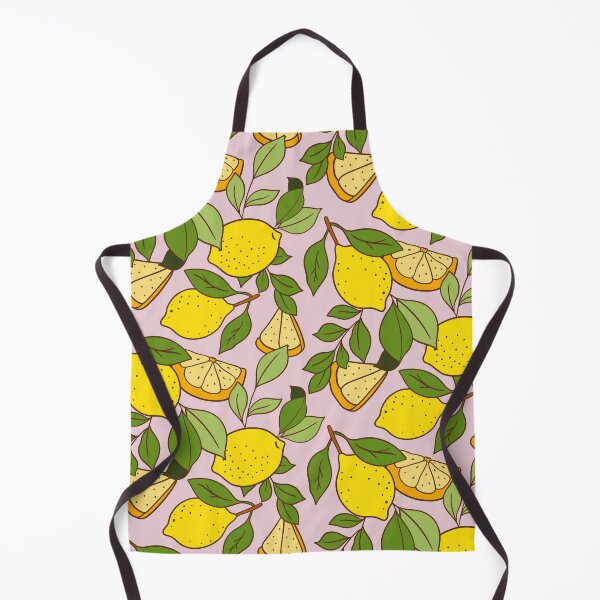 Item preview, Bright Yellow Hand-Drawn Lemon Citrus Pattern designed and sold by Olive Lane Creative.