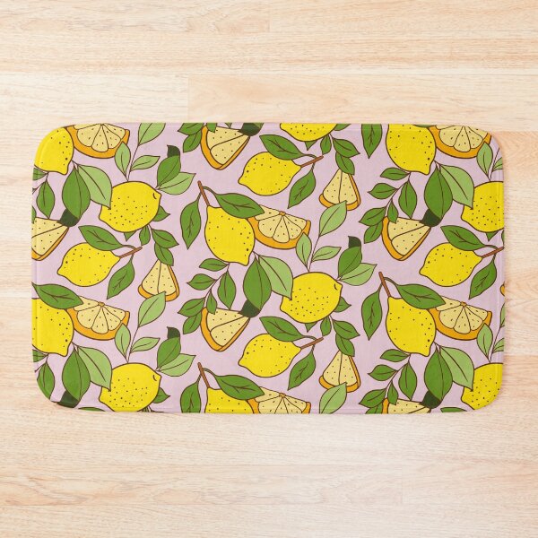 Item preview, Bright Yellow Hand-Drawn Lemon Citrus Pattern designed and sold by Olive Lane Creative.