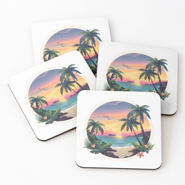 Item preview, Circle of Palm Trees at Tropical Sunset designed and sold by JonysCreativeDesigns.