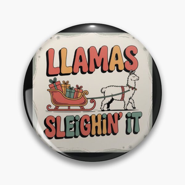 Item preview, Llamas Sleighin’ It designed and sold by theartfulaspie.