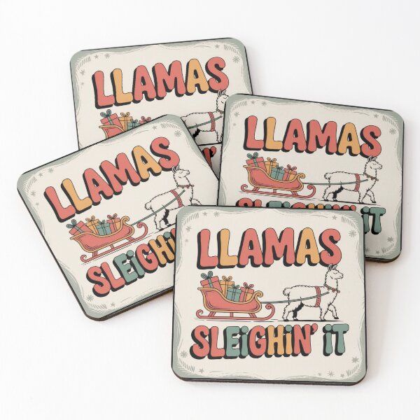 Item preview, Llamas Sleighin’ It designed and sold by theartfulaspie.