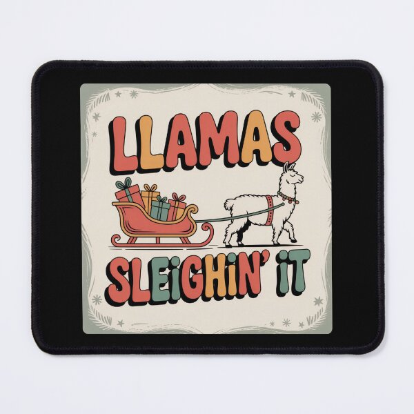 Item preview, Llamas Sleighin’ It designed and sold by theartfulaspie.