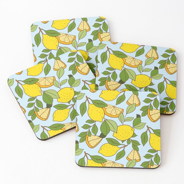 Item preview, Bright Yellow Hand-Drawn Lemon Citrus Pattern designed and sold by Olive Lane Creative.