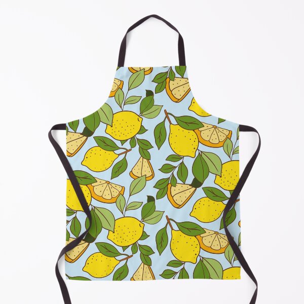 Item preview, Bright Yellow Hand-Drawn Lemon Citrus Pattern designed and sold by Olive Lane Creative.