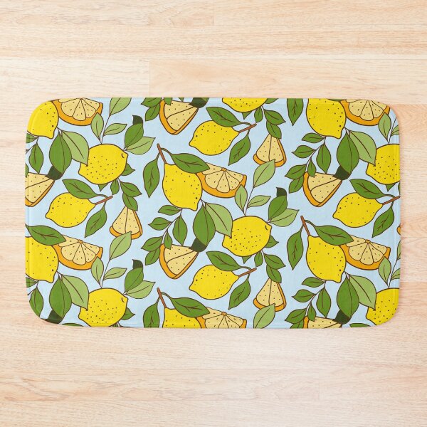 Item preview, Bright Yellow Hand-Drawn Lemon Citrus Pattern designed and sold by Olive Lane Creative.