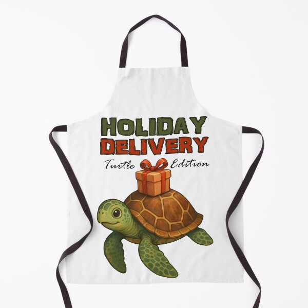 Item preview, Holiday Delivery: Turtle Edition – Cute Christmas Turtle Illustration designed and sold by Sea Gem.