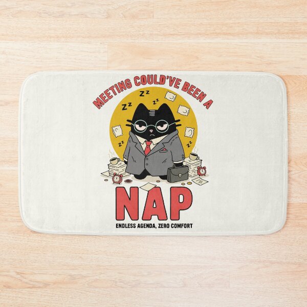 Item preview, Meeting Could've Been A Nap | Sleepy Corporate Cat | Black Scowl designed and sold by IAPICTURE.