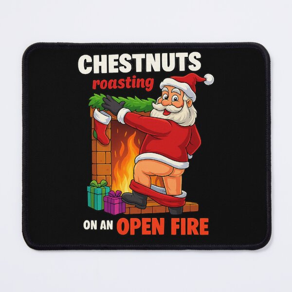 Item preview, Chest Nuts Roasting Funny Naughty Santa Dirty Food Pun designed and sold by IdealDo.