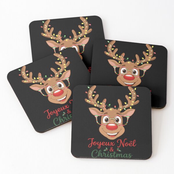 Item preview, Funny Reindeer Joyeux Noël & Christmas Lights Ugly Sweater designed and sold by ShapeVibe.
