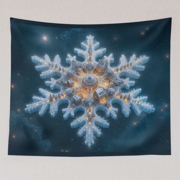 Item preview, A magical, habitable snowflake in space designed and sold by KunstGeist.