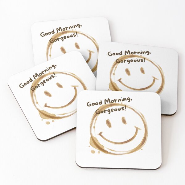 Item preview, Good Morning Gorgeous – Coffee Ring Art designed and sold by AnitaBee Creates.