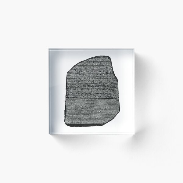 Rosetta Stone Acrylic Block