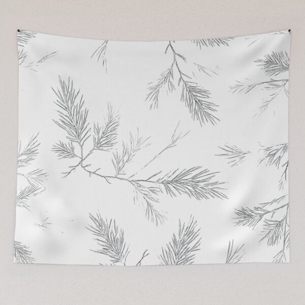 Item preview, Winter Botanical Lineart – Detailed Evergreen Branch Illustration designed and sold by Lol&love.