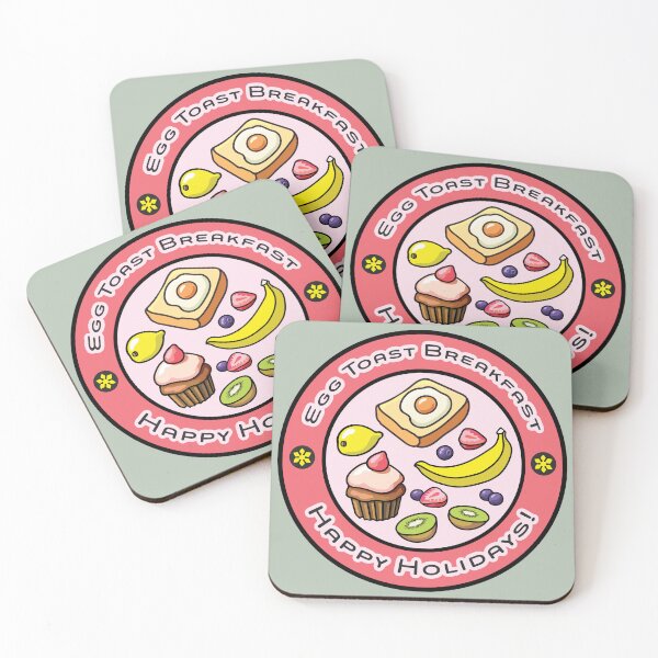 Item preview, Happy Holidays with Joyous Egg Toast Breakfast designed and sold by cremedecolor.