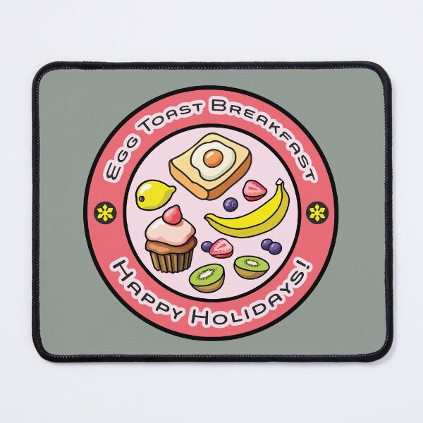 Item preview, Happy Holidays with Joyous Egg Toast Breakfast designed and sold by cremedecolor.
