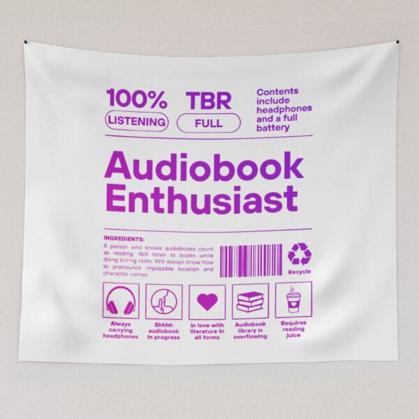 Item preview, Audiobook Enthusiast Sticker | Book Lover Gift designed and sold by theliteraryedit.