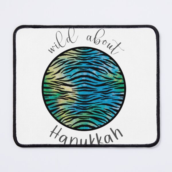 Item preview, Wild about Chanukkah, blue and green zebra stripes designed and sold by therapymama.