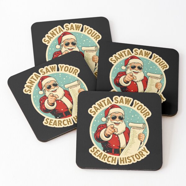 Item preview, funny holiday Santa Saw Your Search History designed and sold by Uglyandcute.