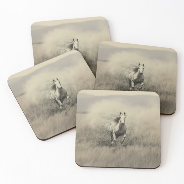 Item preview, A spirited Palomino horse galloping through a field of tall grass Horses in Motion designed and sold by CDC40.