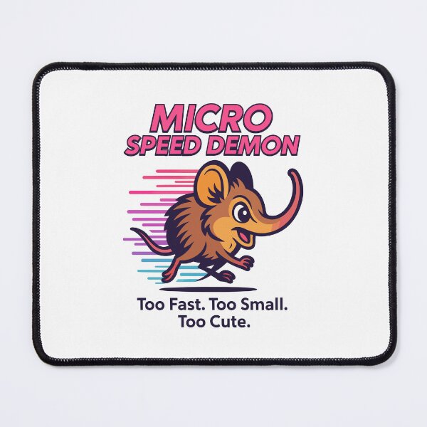 Item preview, Micro Speed Demon – Cute Elephant Shrew Running Retro Animal designed and sold by WildlifeInc.